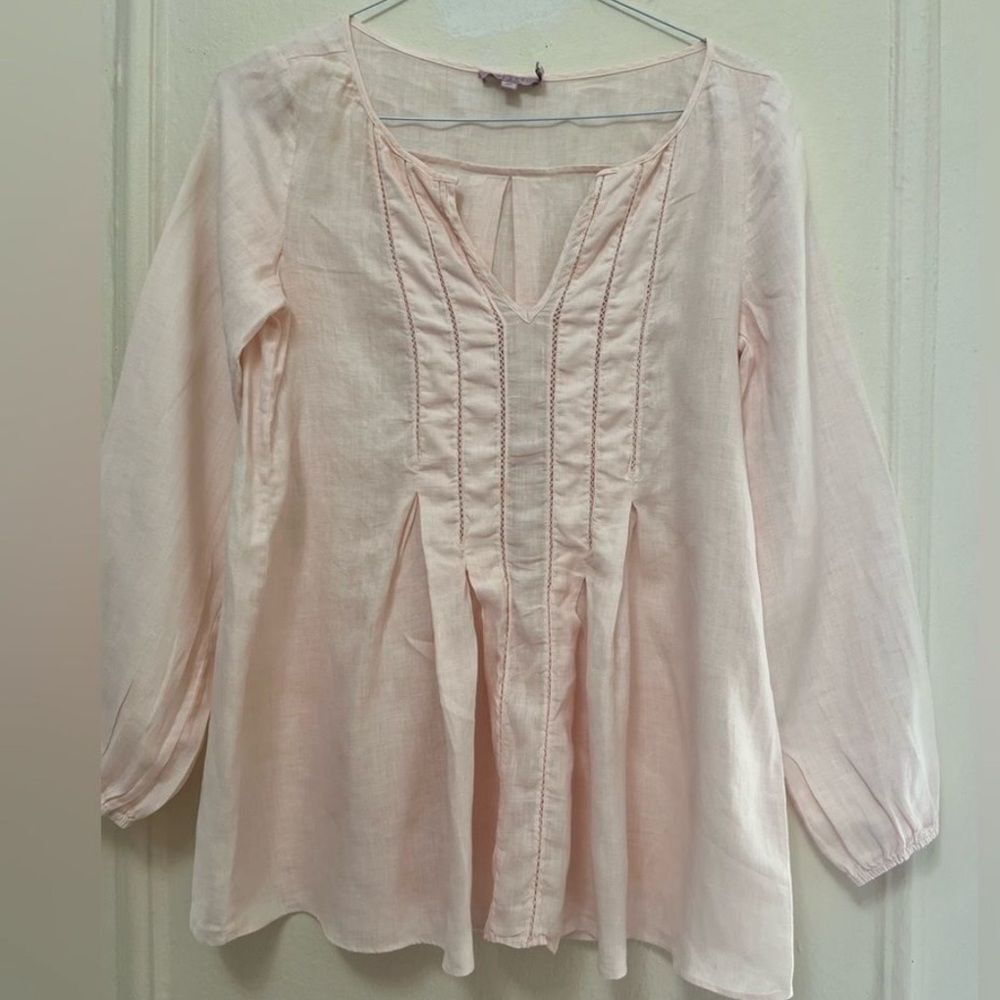 Calypso St Barths 100% linen tunic blouse size S ,like New!